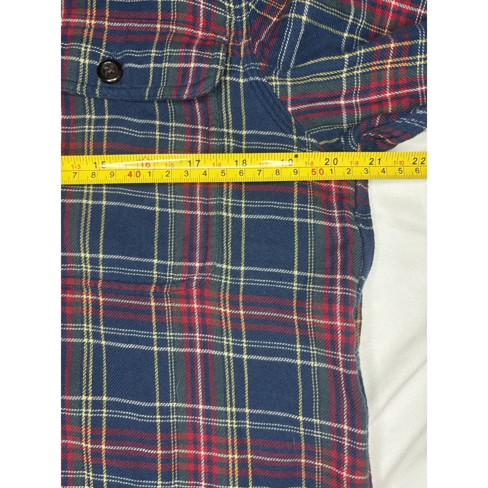 Polo Ralph Lauren Shirt Small Plaid Button Up Flannel Workshirt Pockets NWT $138